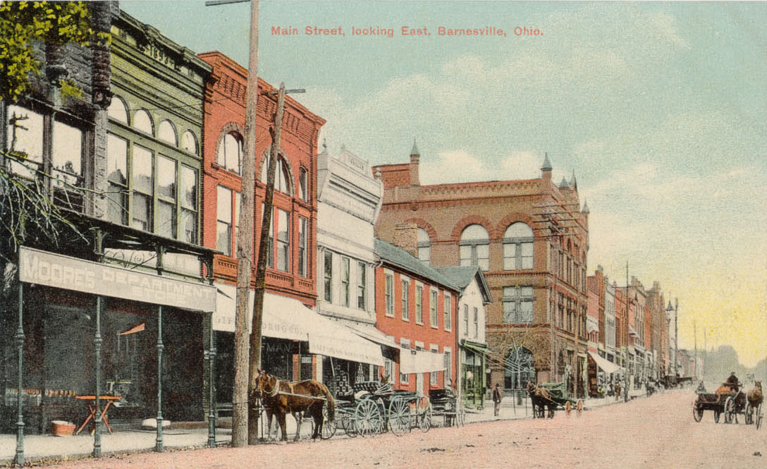 Main Street, looking East, Barnesville Ohio