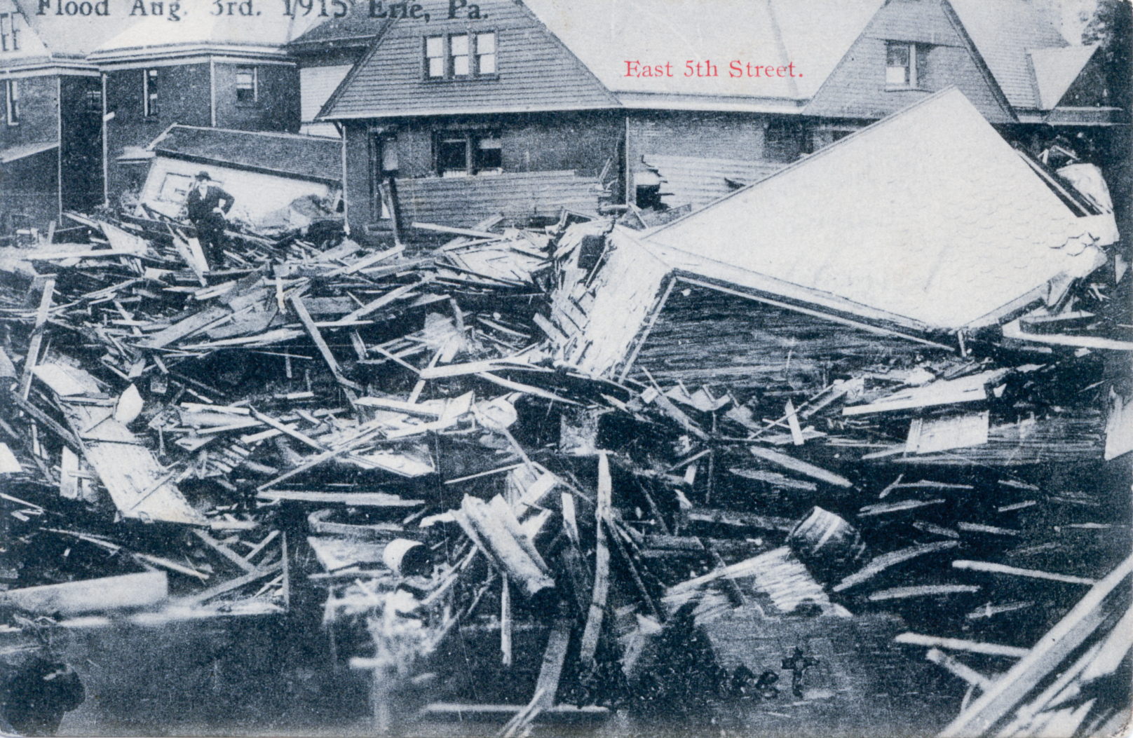 East 5th Street, Flood Aug 3rd 1915, Erie PA
