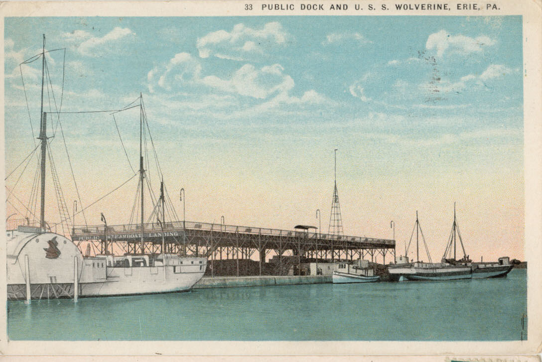 Public Dock and U.S.S. Wolverine, Erie PA