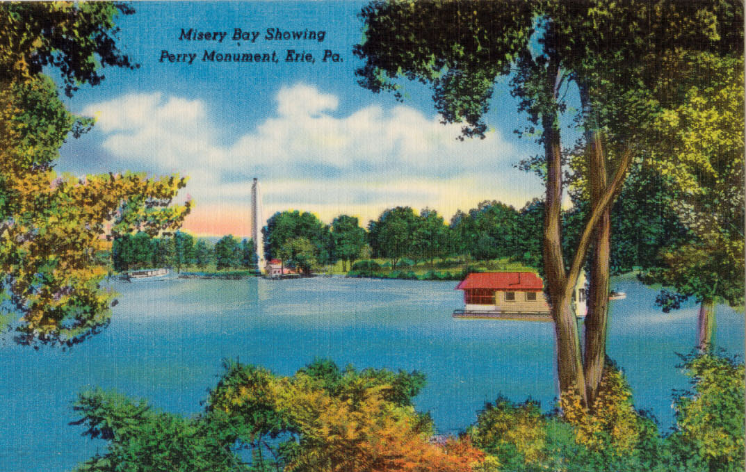 Misery Bay Showing Perry Monument, Erie PA