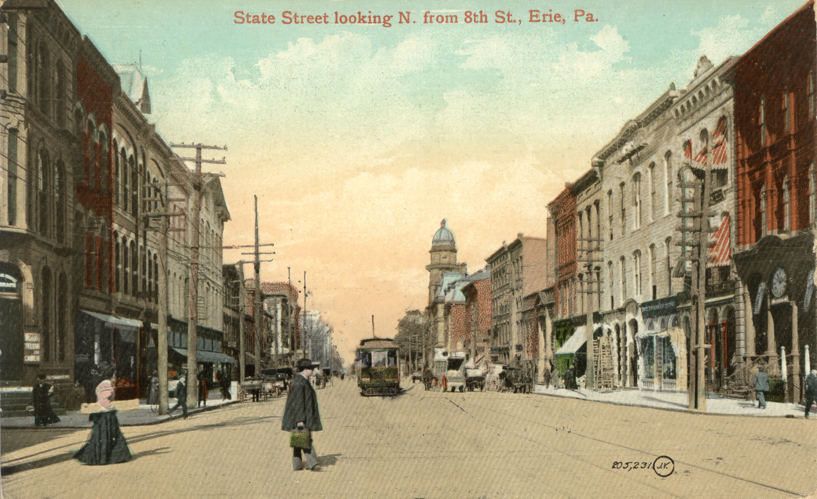 State Street Looking North from 8th Street, Erie PA