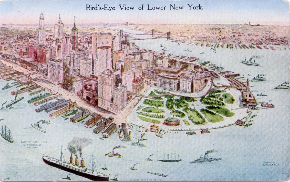 Bird's-Eye View of Lower New York