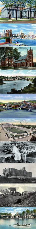 collage of postcard images